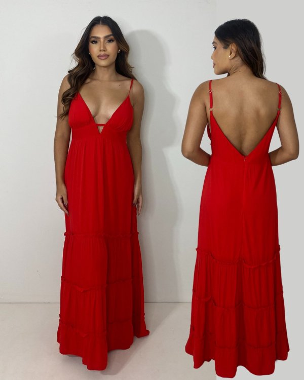 Vestido Raquel - Vermelho - Imagem 2