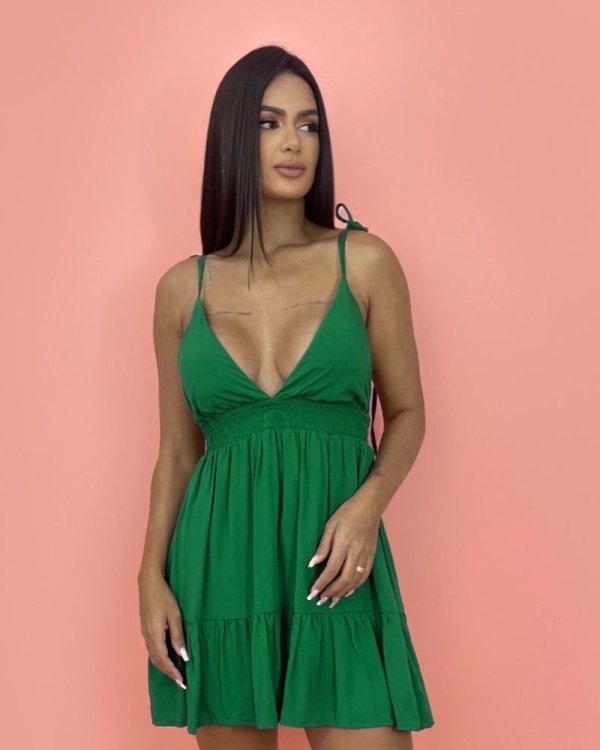 Vestido Valentina - Verde Bandeira - Imagem 3