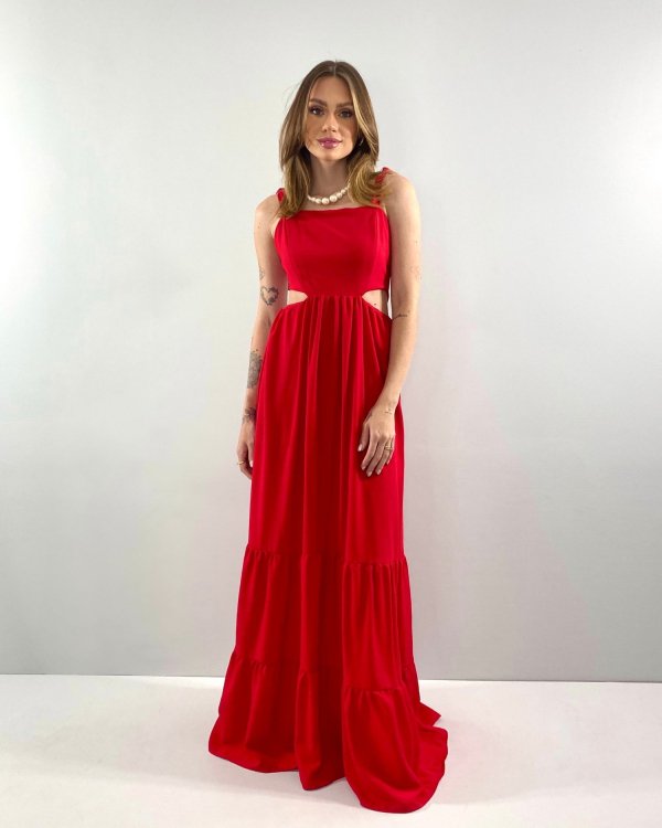 Vestido Pérola - Vermelho