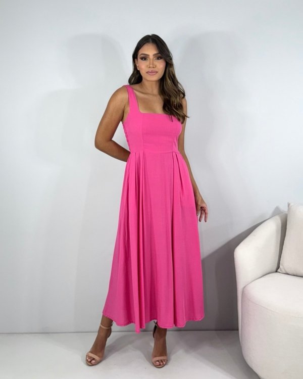 Vestido Samanta - Rosa Chiclete - Imagem 2