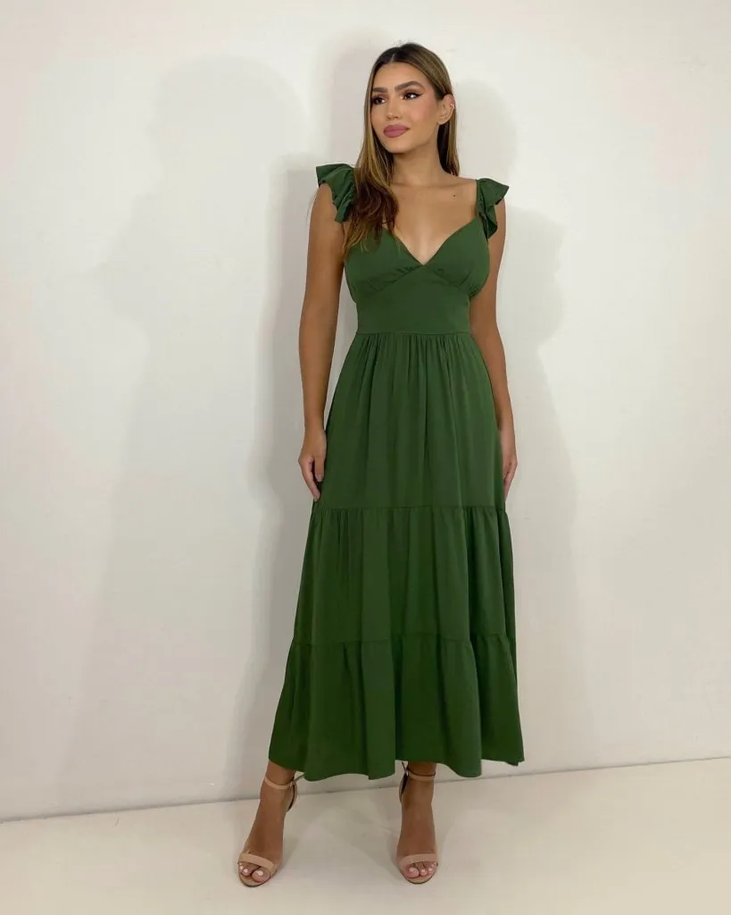 Vestido Maitê - Verde Militar