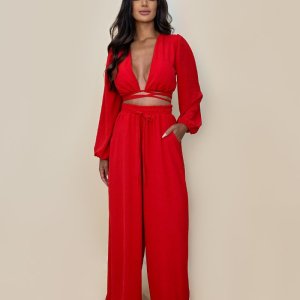 Conjunto Pantalona Simone - Vermelho - Image 1
