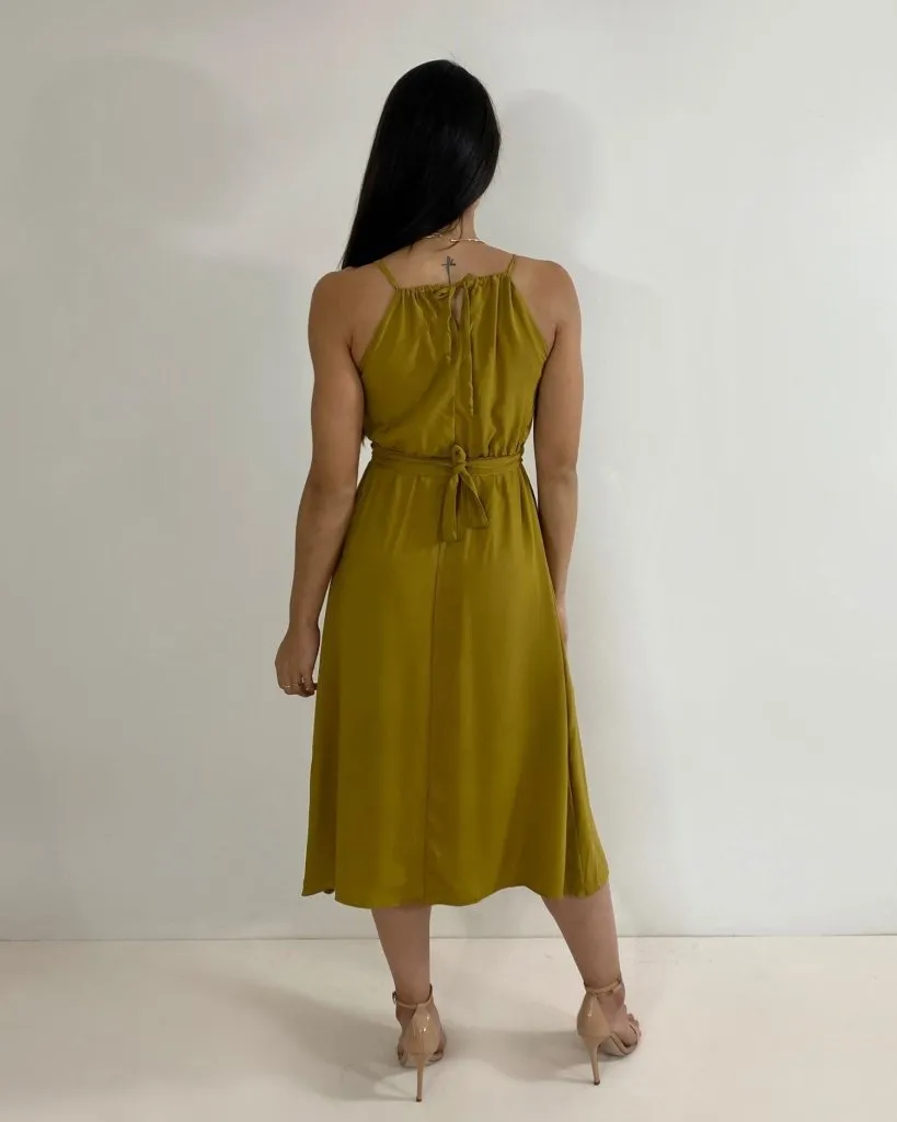 Vestido Isadora - Amarelo Queimado