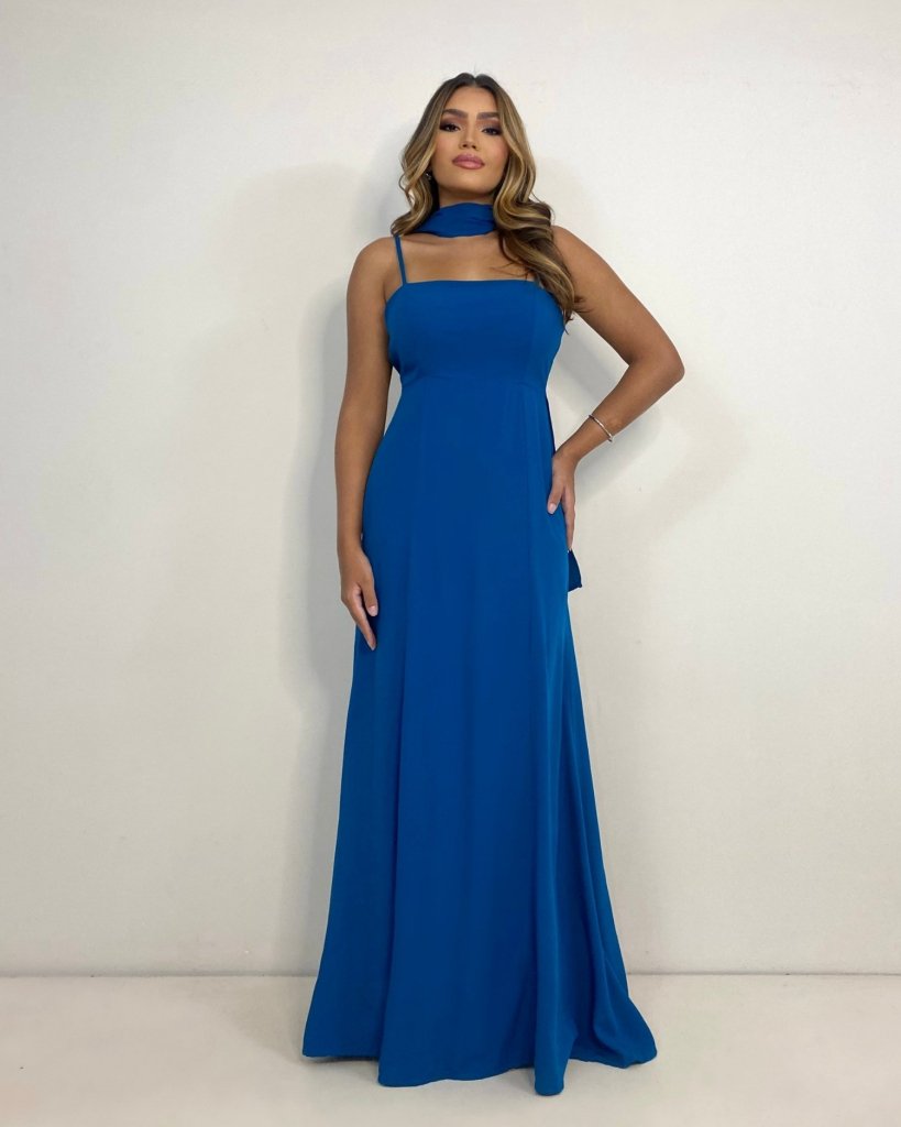 Vestido Lina - Azul Petróleo