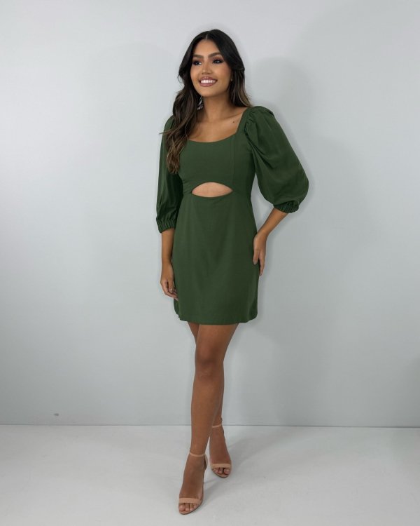 Vestido Yuna - Verde Militar - Imagem 4