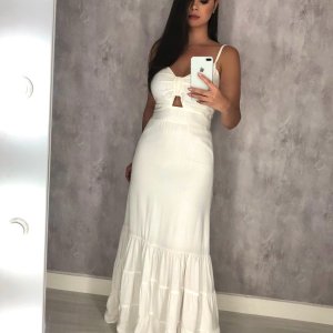 Vestido Jéssica Longo - Offwhite - Imagem 1
