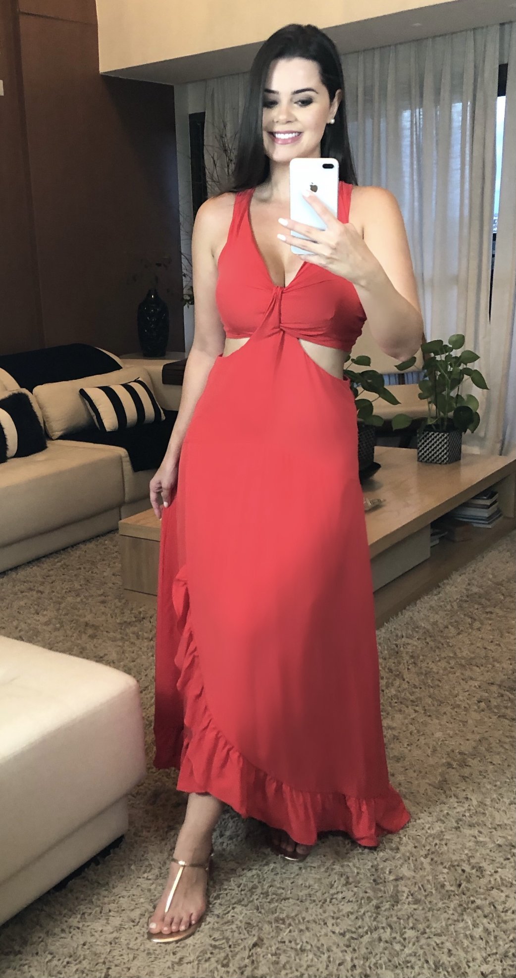 Vestido Sabrina - Vermelho Cereja - Image 1