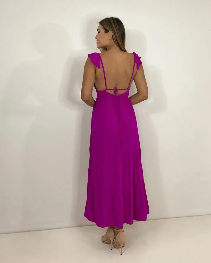 Vestido Maitê - Fúcsia