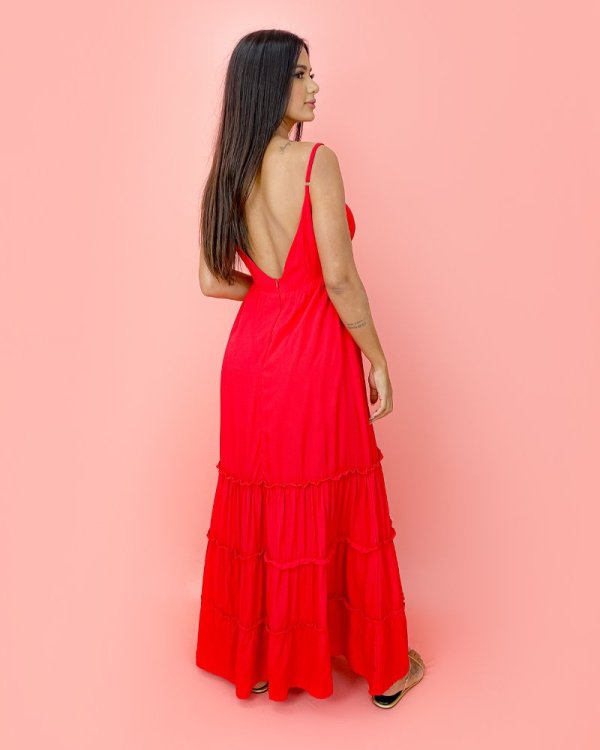 Vestido Raquel - Vermelho - Imagem 5