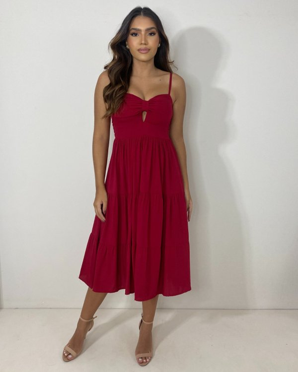 Vestido Jéssica Midi - Marsala