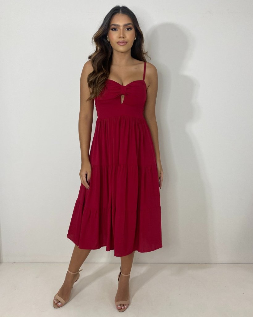 Vestido Jéssica Midi - Marsala