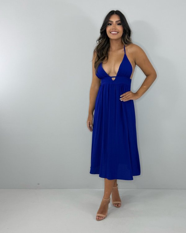 Vestido Heloína - Azul Royal