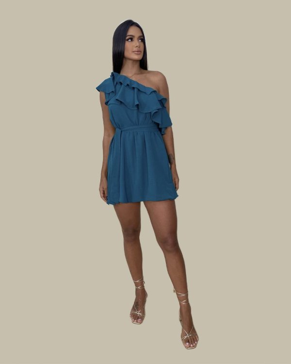 Vestido Lorrane - Azul Petróleo - Imagem 3