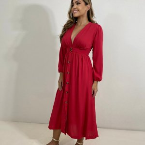 Vestido Clara - Vermelho - Image 5