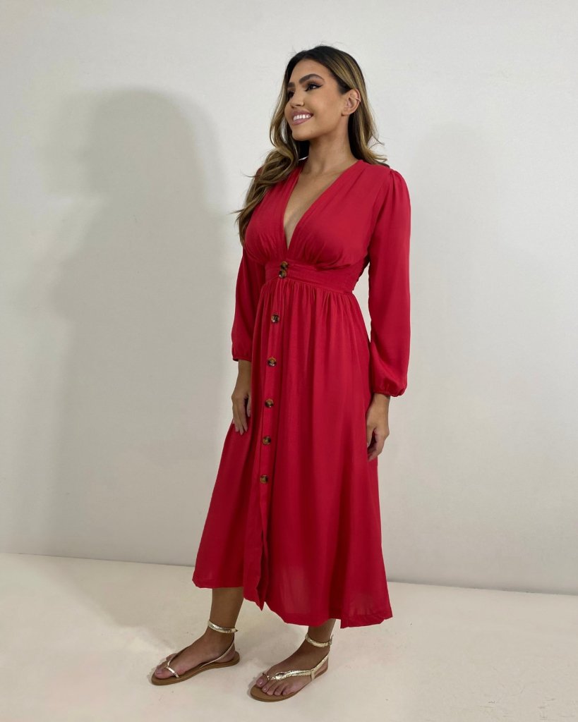 Vestido Clara - Vermelho