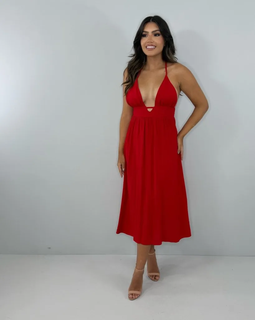 Vestido Heloína - Vermelho