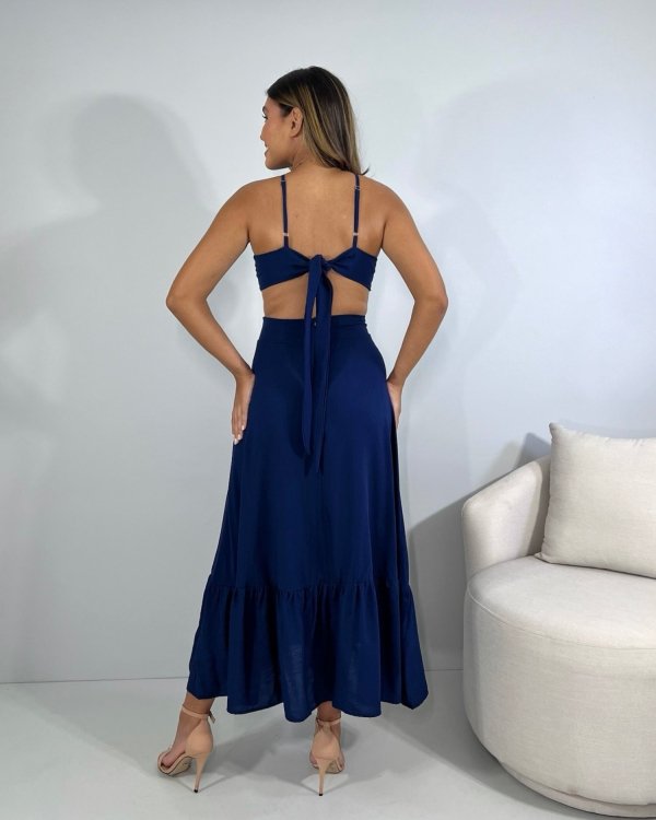 Vestido Aurora - Azul Marinho - Imagem 2