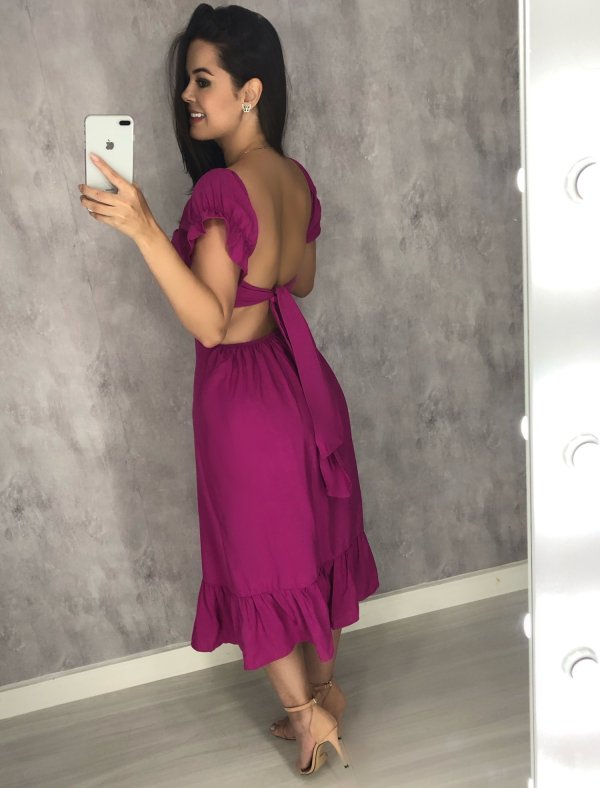 Vestido Jasmin - Fúcsia - Imagem 2
