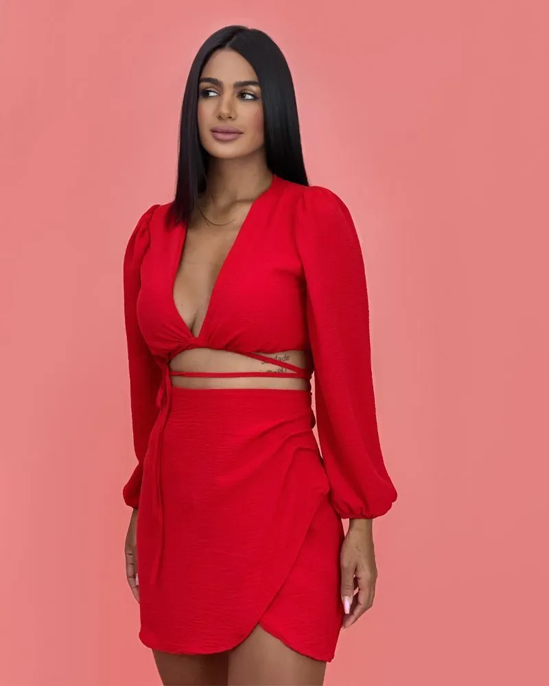Conjunto Simone Saia - Vermelho