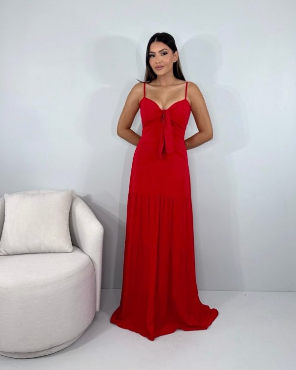 Vestido Camila - Vermelho - Imagem 4