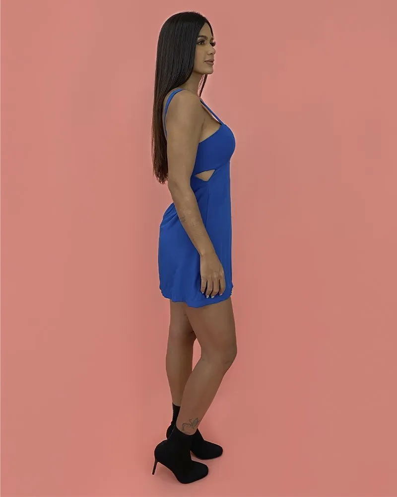 Vestido Lisa - Azul Petróleo