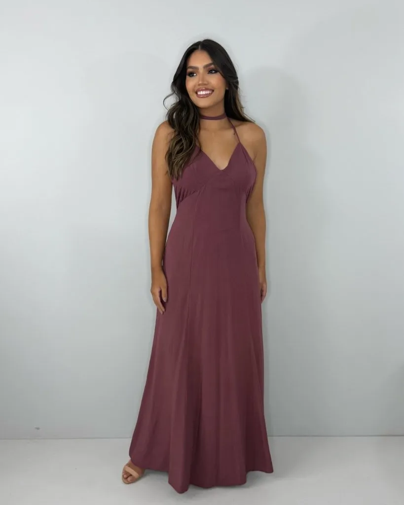 Vestido Victória - Marrom