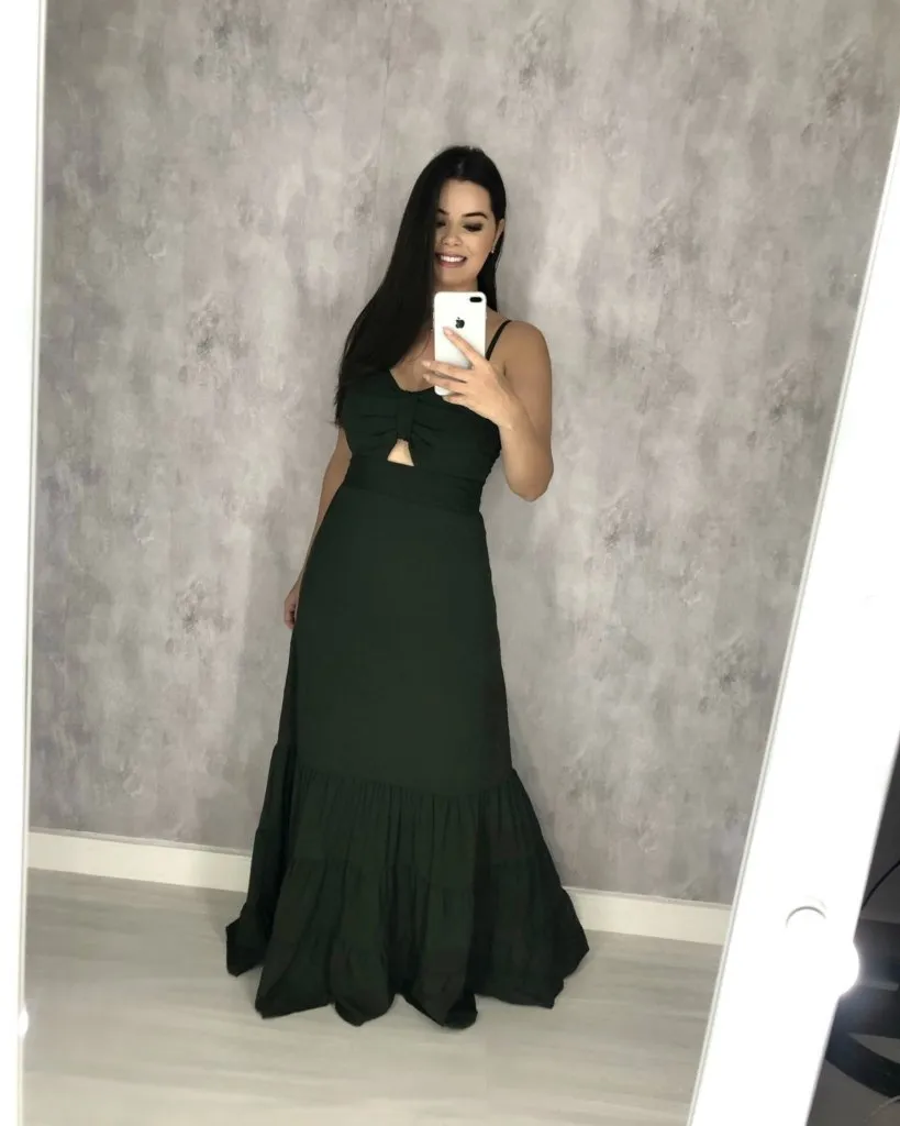 Vestido Jéssica Longo - Verde Militar, foto 4