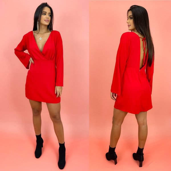Vestido Luciana - Vermelho - Imagem 2