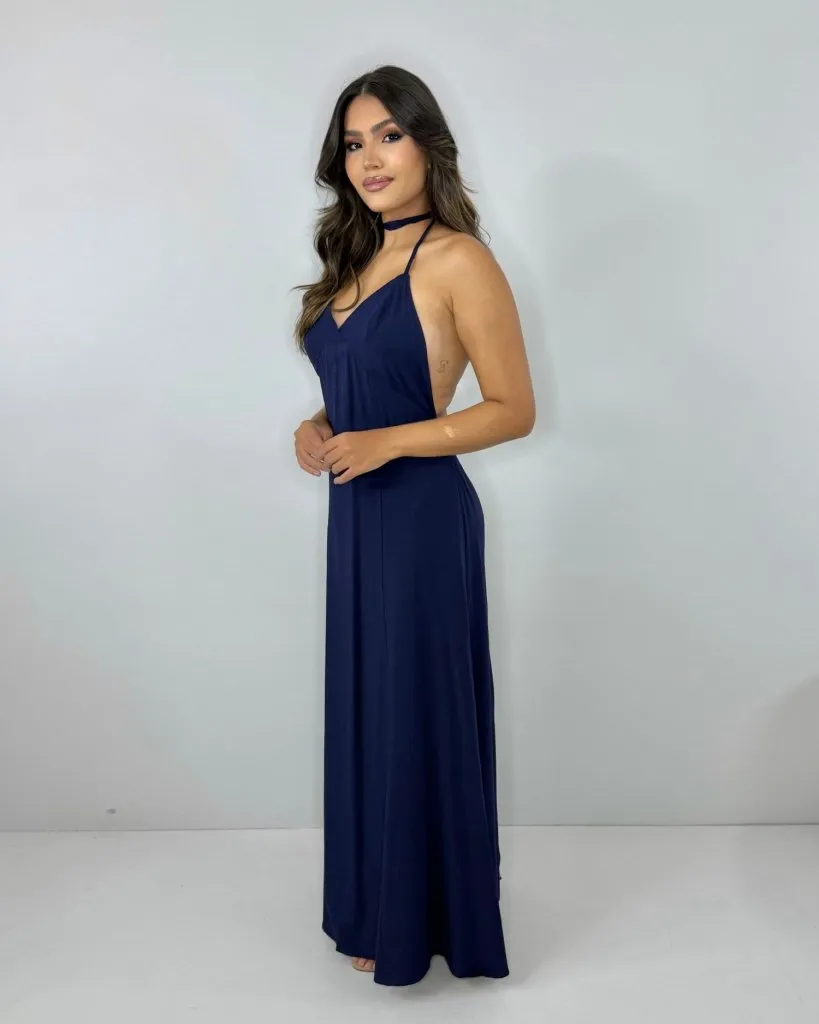 Vestido Victória - Azul Marinho, foto 6