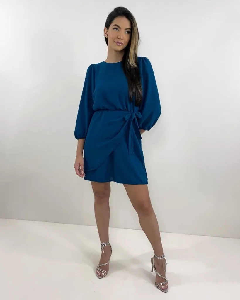 Vestido Ana Júlia - Azul Petróleo