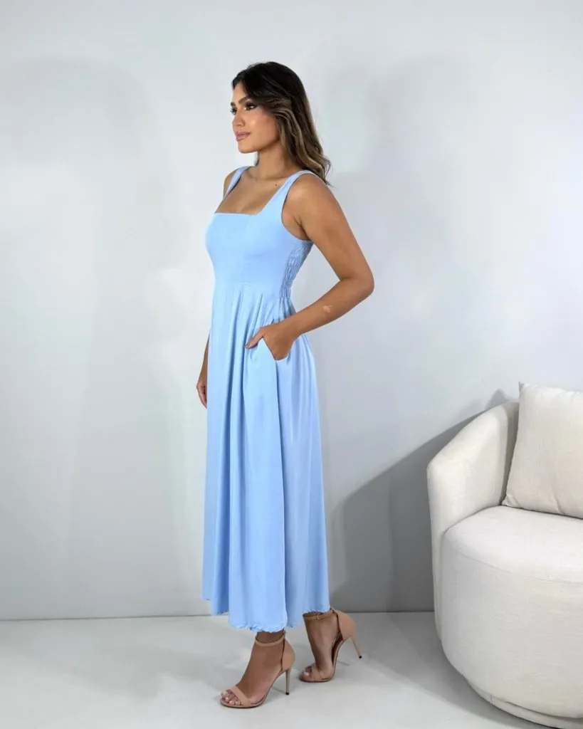 Vestido Samanta - Azul Serenity