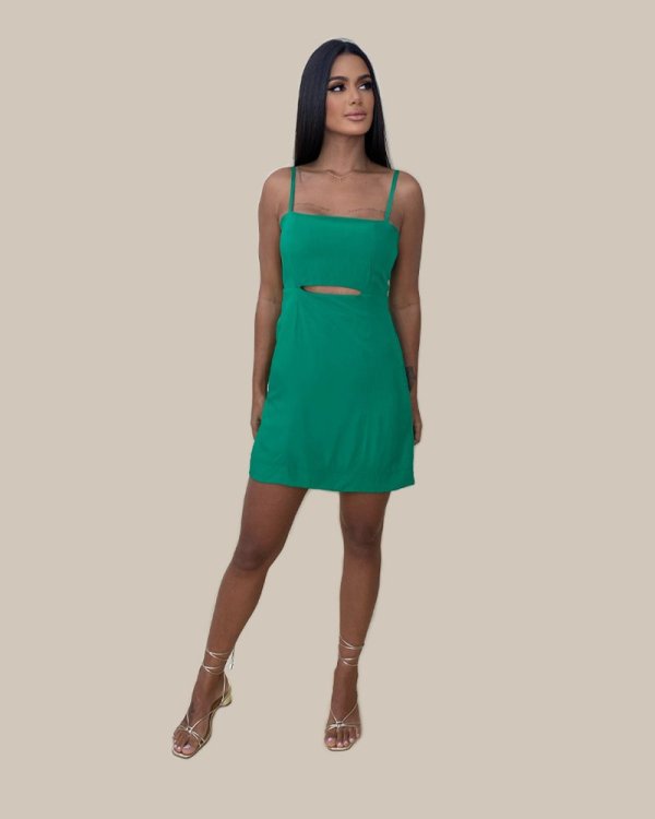 Vestido Naiane - Verde Bandeira