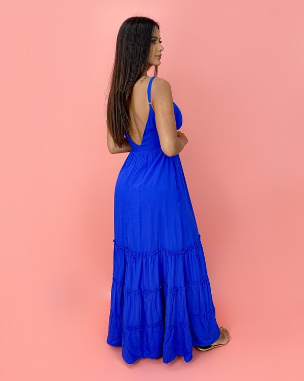 Vestido Raquel - Azul Royal - Imagem 4