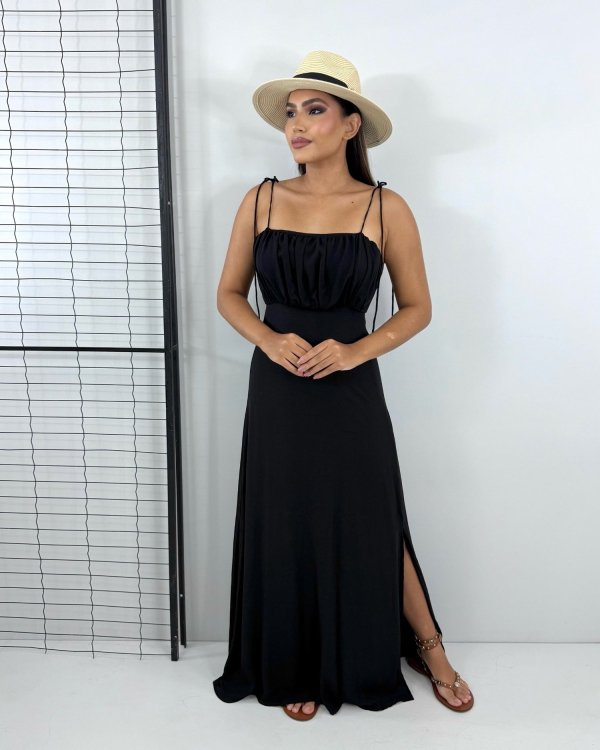 Vestido Drica Longo - Preto - Imagem 3