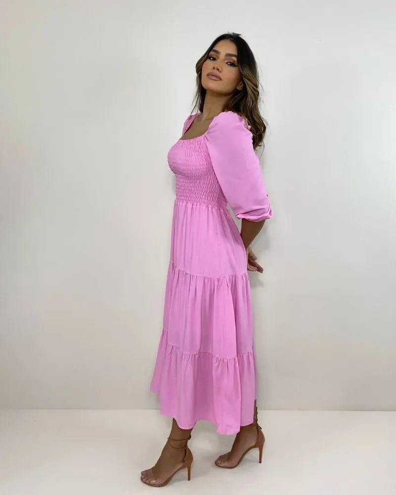 Vestido Juliana - Rosa Bebê