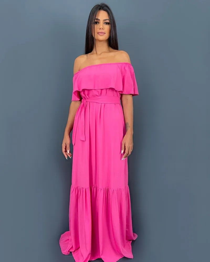 Vestido Luíza - Rosa Chiclete