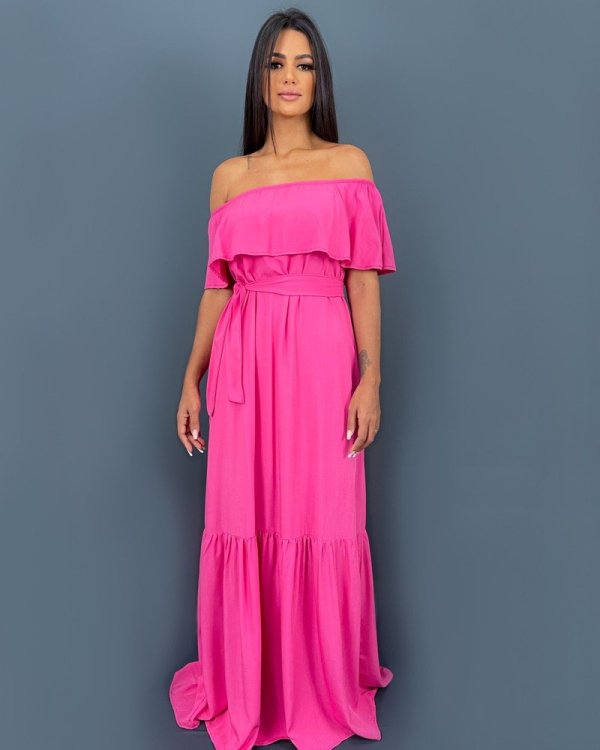 Vestido Luíza - Rosa Chiclete