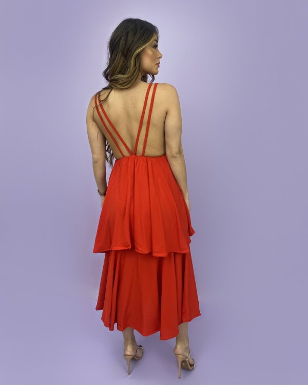 Vestido Hellen - Vermelho - Imagem 3
