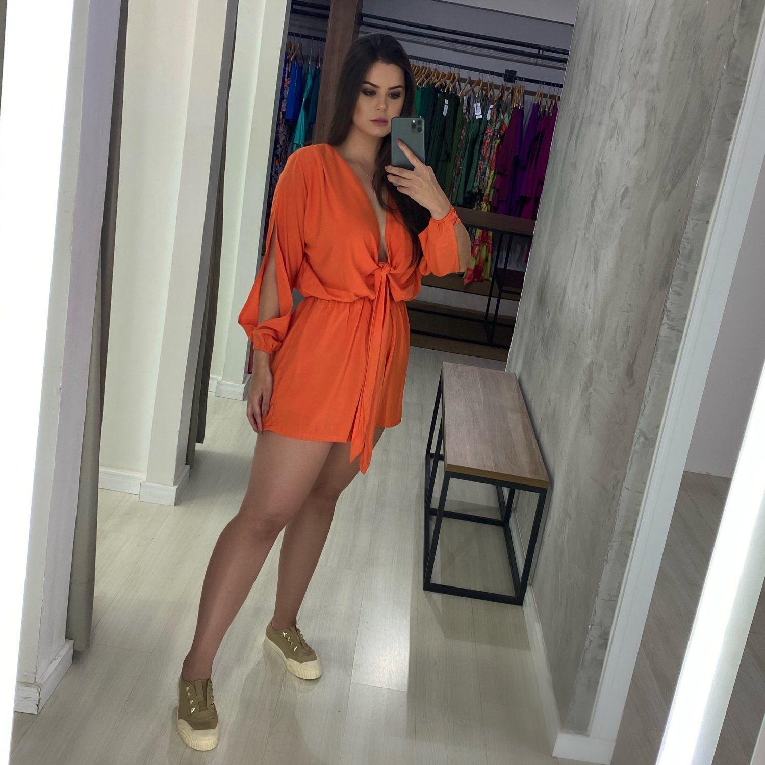 Macaquinho Andressa - Laranja - Image 1