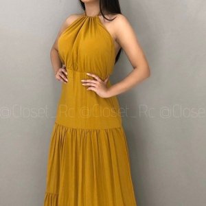 Vestido Janaína - Mostarda - Image 1