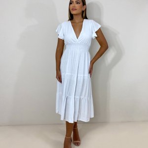 Vestido Laís Midi - Branco - Image 1