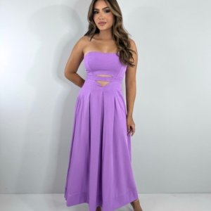 Vestido Maria Flor - Lilás