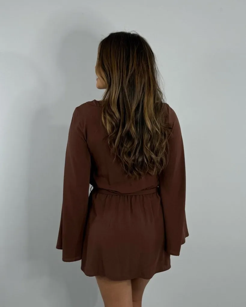 Vestido Glória - Marrom