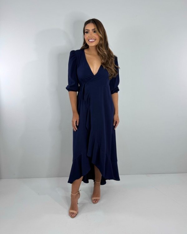 Vestido Berenice - Azul Marinho - Imagem 3