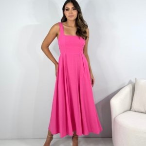 Vestido Samanta - Rosa Chiclete - Image 1