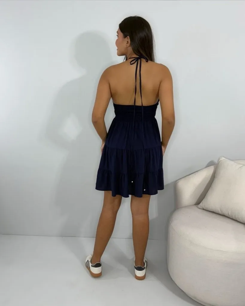 Vestido Sakura - Azul Marinho, foto 4