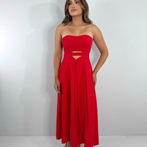 Vestido Maria Flor - Vermelho - Image 4