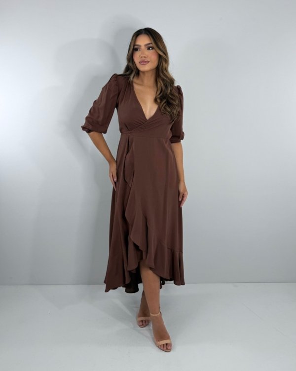 Vestido Berenice - Marrom - Imagem 5