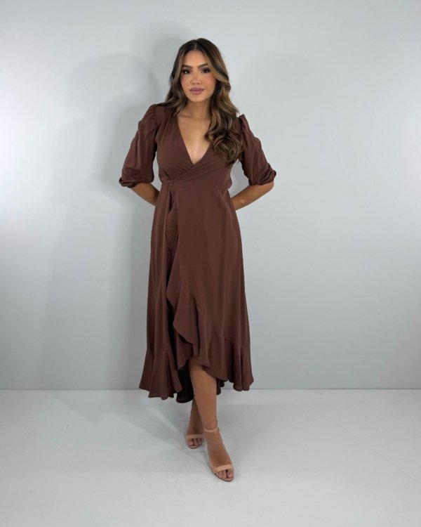 Vestido Berenice - Marrom - Imagem 2