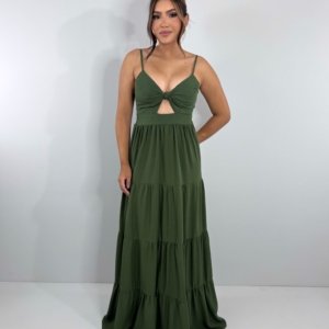 Vestido Cátia - Verde Militar - Image 1